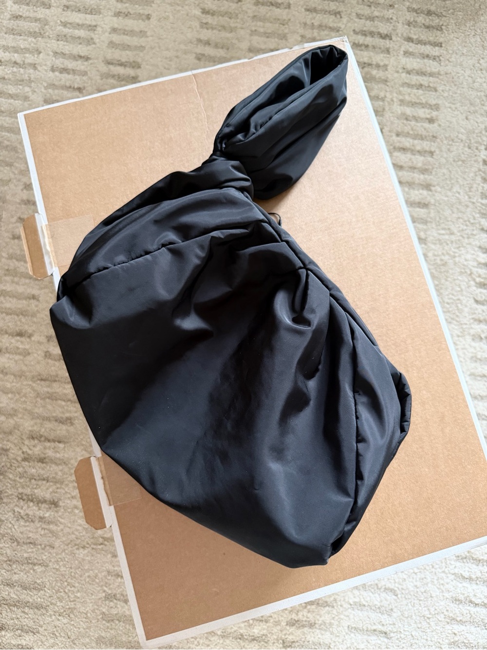Zara Black Knot-Top Belt Bag